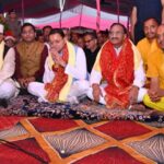 नगाण गांव पहुंचे सीएम धामी, भागवत कथा में हुए शामिल