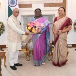 राष्ट्रपति द्रौपदी मुर्मु से राज्यपाल डॉ. ढाल सिंह बिसेन ने की भेंट